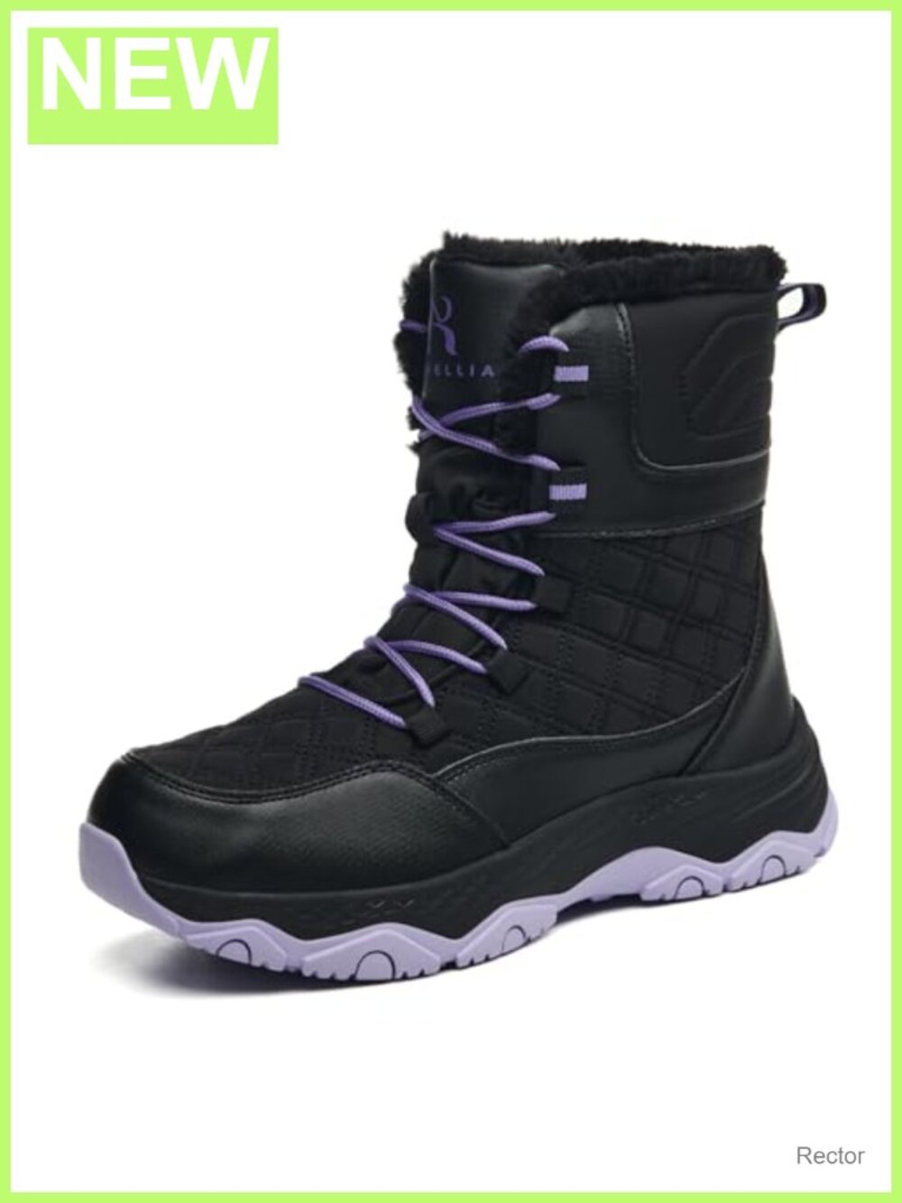 Women's Waterproof Snow Boots Fur Lined Mid-Calf Winter Hiking Booties Non-Slip